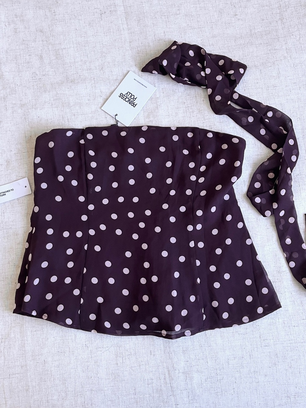 Princess polly polka dot scarf top
